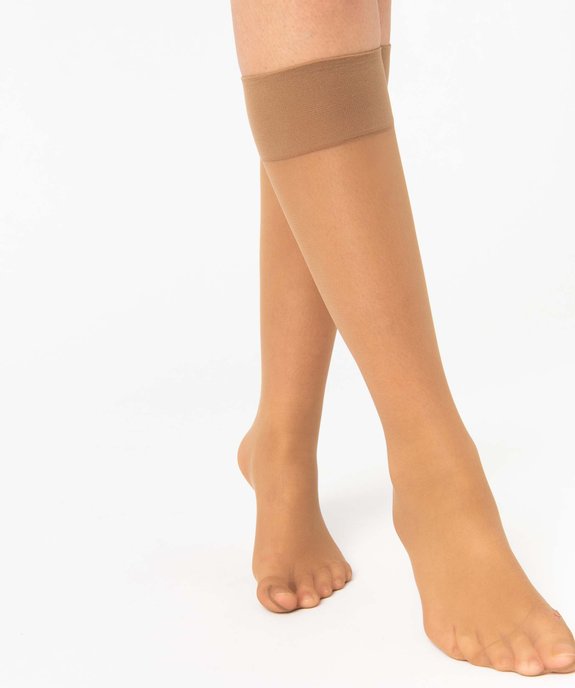 Mi-bas femme semi-opaque effet tonique vue1 - GEMO(HOMWR FEM) - GEMO