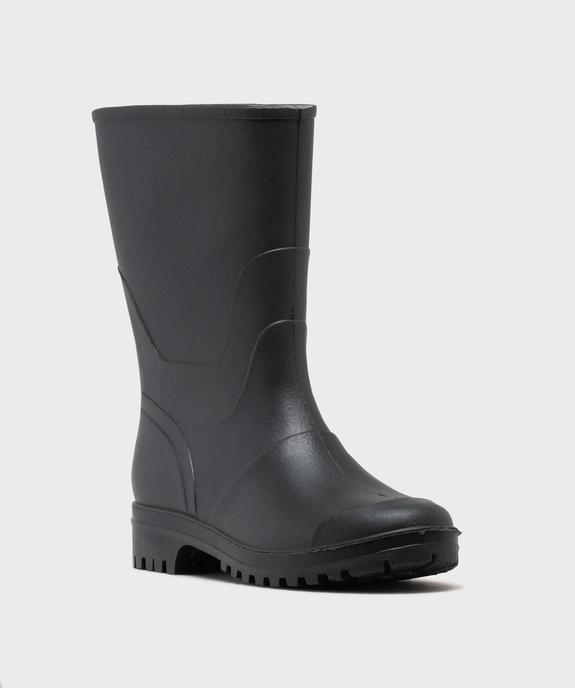 Bottes de pluie unies à semelle crantée homme vue2 - URBAN STEPS - GEMO