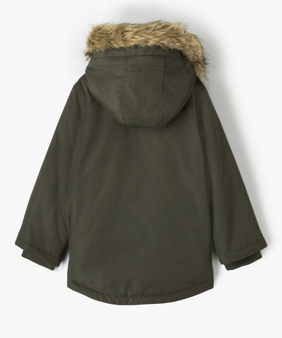 Parka déperlante avec doublure chaude et capuche garçon vue5 - GEMO 4G GARCON - GEMO