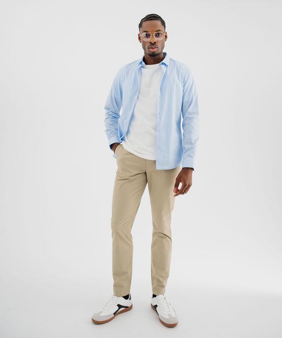 Pantalon chino slim en coton stretch homme vue4 - GEMO (HOMME) - GEMO