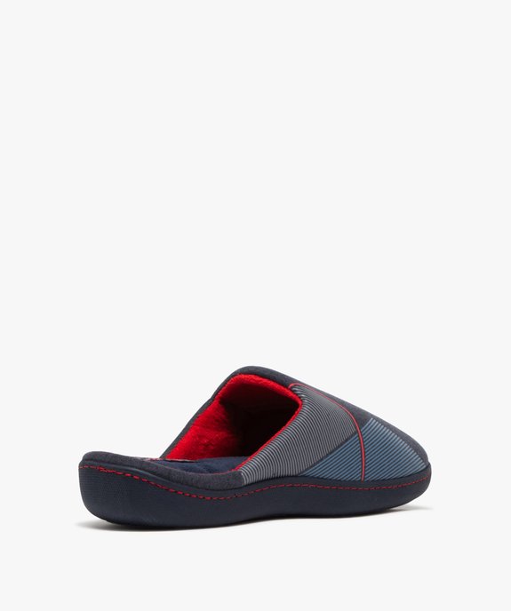 Chaussons homme mules confort en feutrine - Isotoner vue4 - ISOTONER - GEMO