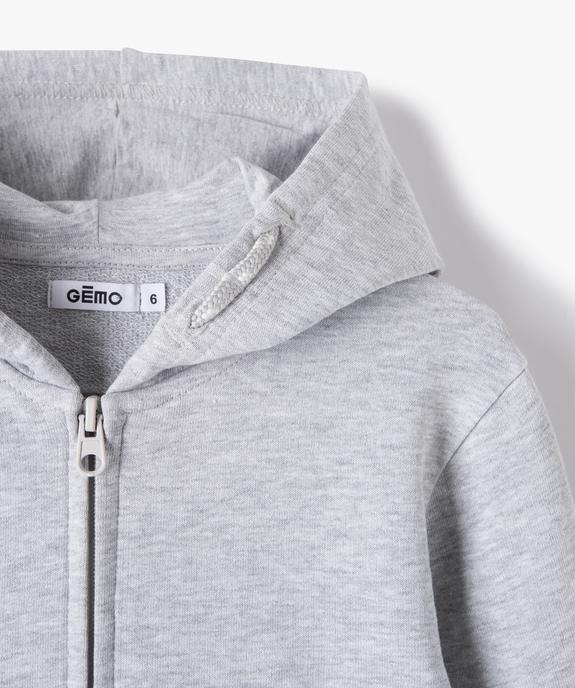 Sweat zippé avec capuche garçon vue2 - GEMO (ENFANT) - GEMO