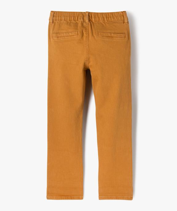 Pantalon chino coupe Regular taille élastique garçon vue3 - GEMO (ENFANT) - GEMO