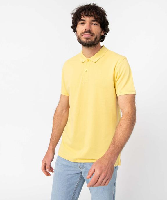 Polo à manches courtes en maille piquée homme vue1 - GEMO 4G HOMME - GEMO