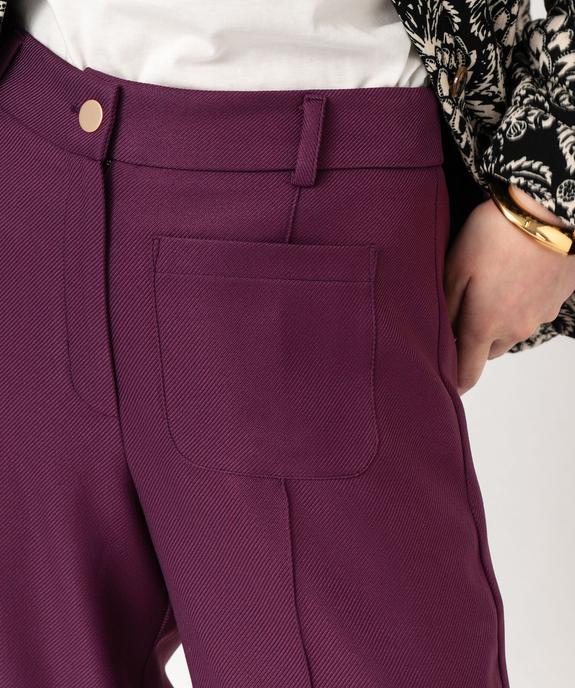 Pantalon large en maille texturée satinée femme vue2 - GEMO(FEMME PAP) - GEMO