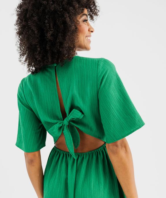 Robe longue col V à dos fantaisie femme vue4 - GEMO(FEMME PAP) - GEMO