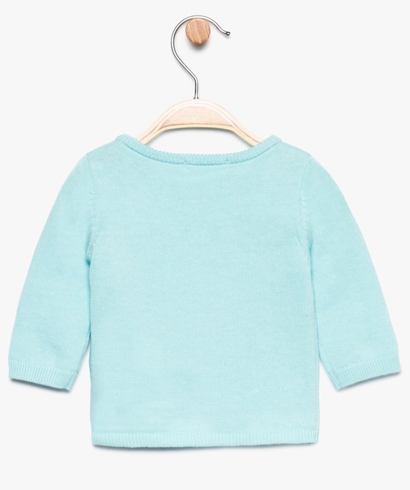 Gilet bébé brassière en coton bio                                                                                                      vue2 - GEMO 4G BEBE - GEMO