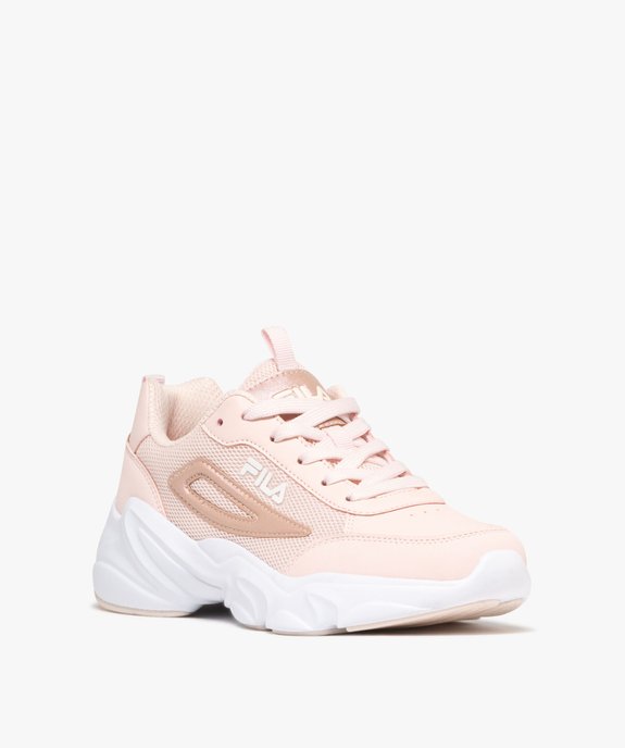 Baskets femme bi-matières à lacets style running Felice - Fila vue3 - FILA - GEMO