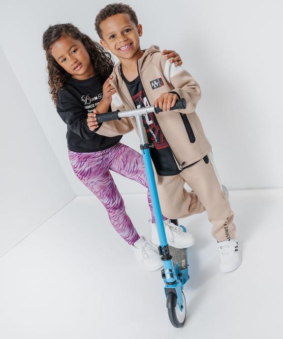 Sweat zippé à capuche en maille stretch garçon vue6 - GEMO (ENFANT) - GEMO