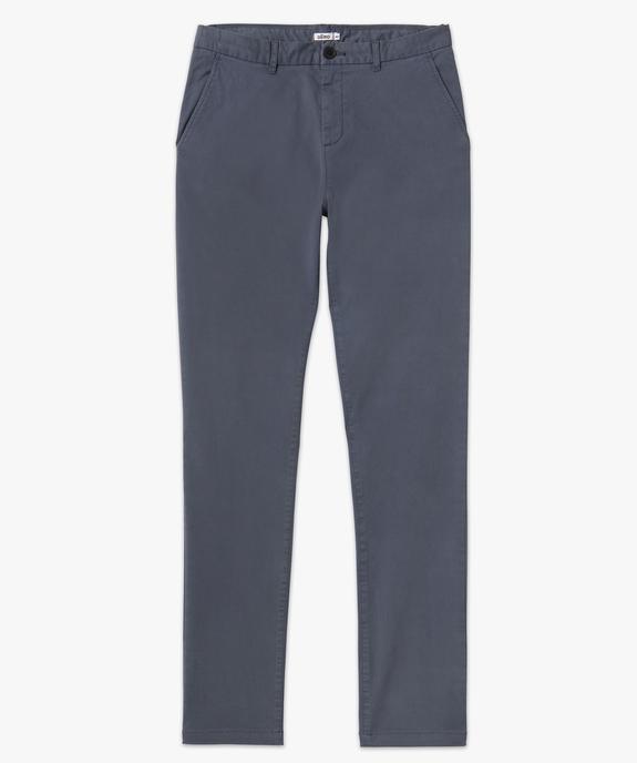 Pantalon chino en coton stretch coupe Slim homme vue4 - GEMO 4G HOMME - GEMO