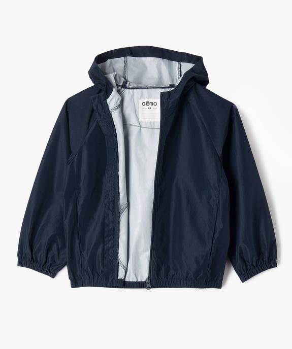 Blouson imperméable à capuche garçon vue5 - GEMO (ENFANT) - GEMO