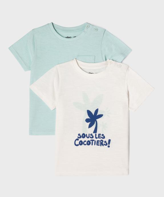 Tee-shirt à manches courtes imprimés bébé garçon (lot de 2) vue1 - GEMO 4G BEBE - GEMO