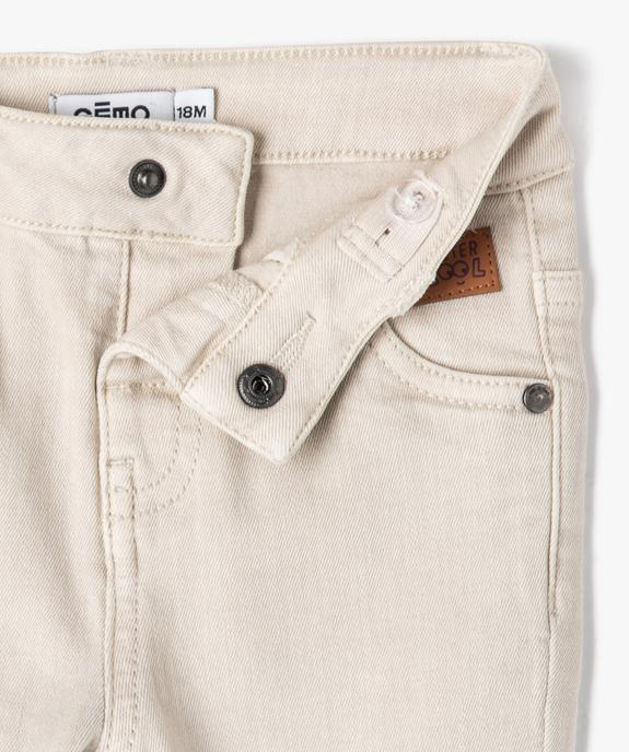 Pantalon slim en toile extensible bébé garçon vue2 - GEMO 4G BEBE - GEMO