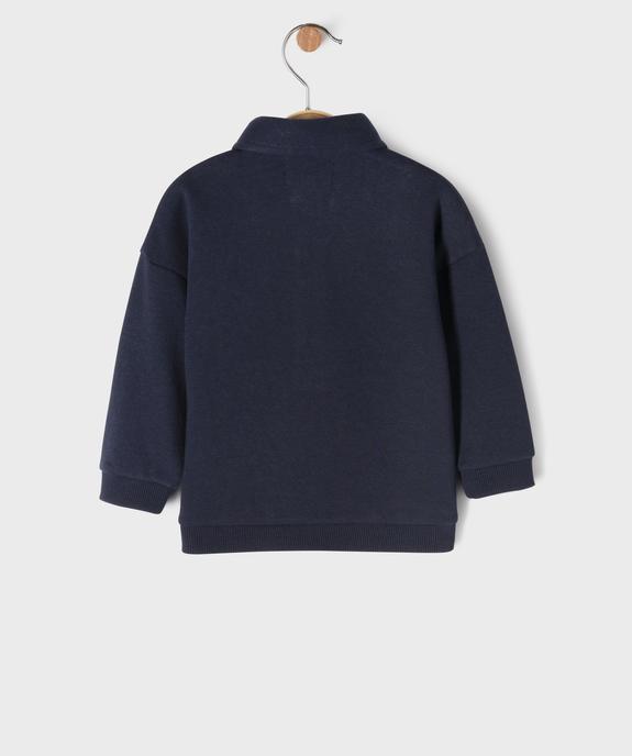Sweat à col chemise bébé garçon vue3 - GEMO 4G BEBE - GEMO