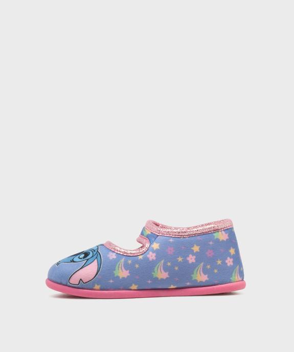 Chaussons babies à scratch en velours imprimés fille - Stitch vue3 - LILO & STITCH - GEMO
