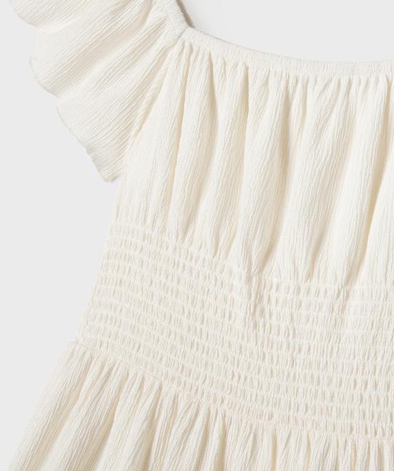 Robe à manches courtes avec col Bardot fille vue2 - GEMO (JUNIOR) - GEMO