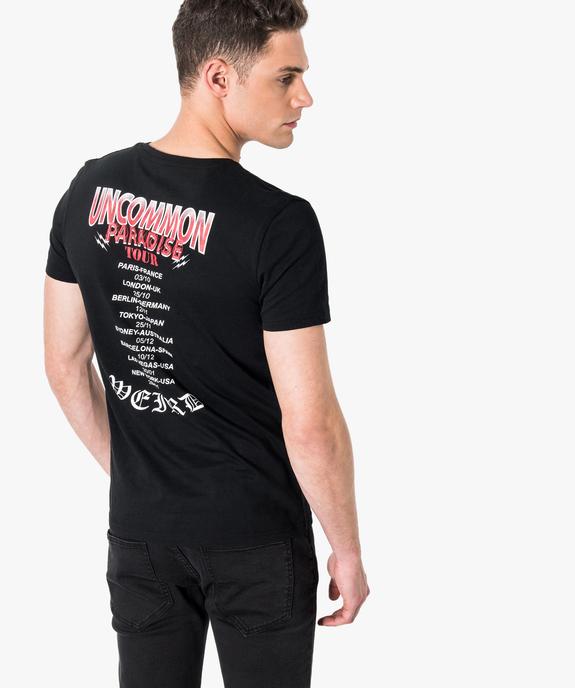 Tee-shirt manches courtes imprimé concert vue3 - GEMO (HOMME) - GEMO