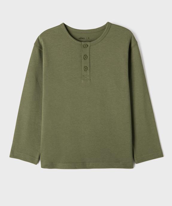Tee-shirt manches longues en coton résistant garçon vue1 - GEMO 4G GARCON - GEMO