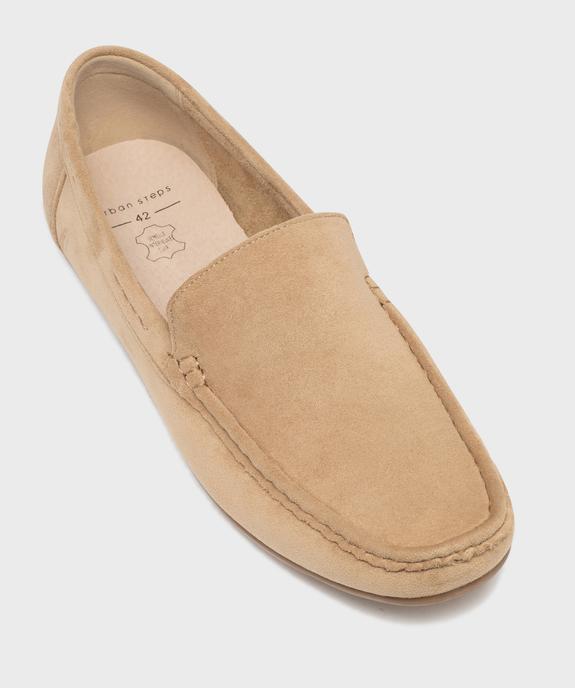 Mocassins en suédine et semelle intérieure cuir homme vue5 - URBAN STEPS GEMO FOR GOOD - GEMO
