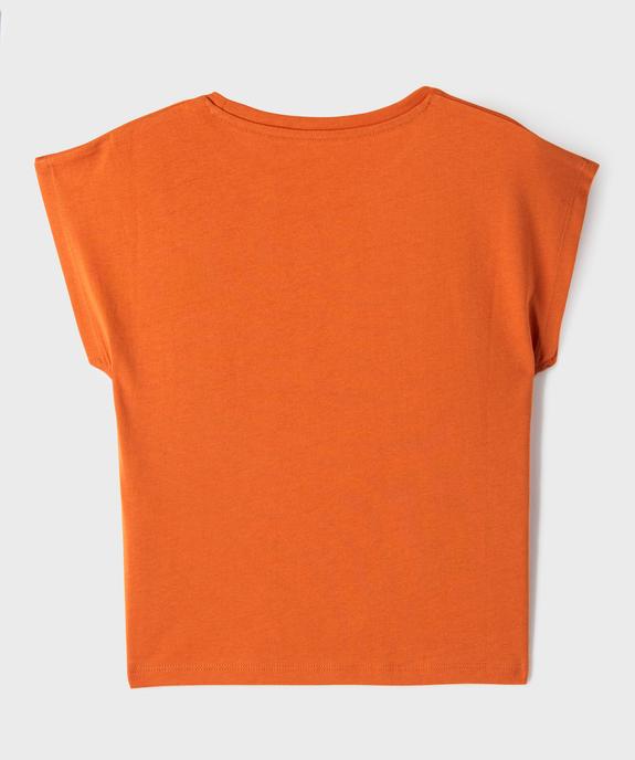 Tee-shirt imprimé à manches ultra courtes fille vue3 - GEMO 4G FILLE - GEMO