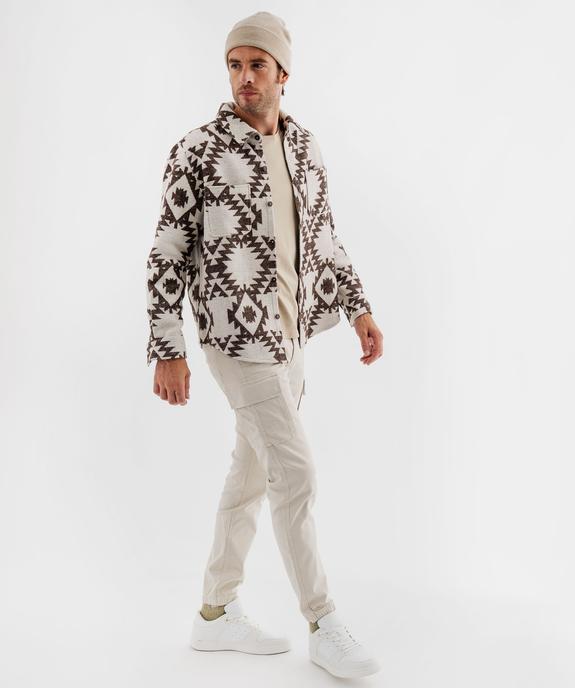 Tee-shirt manches courtes col rond en coton homme vue4 - GEMO 4G HOMME - GEMO