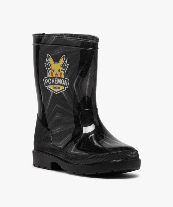 Bottes de pluie garçon à semelle crantée - Pokemon vue2 - POKEMON - GEMO