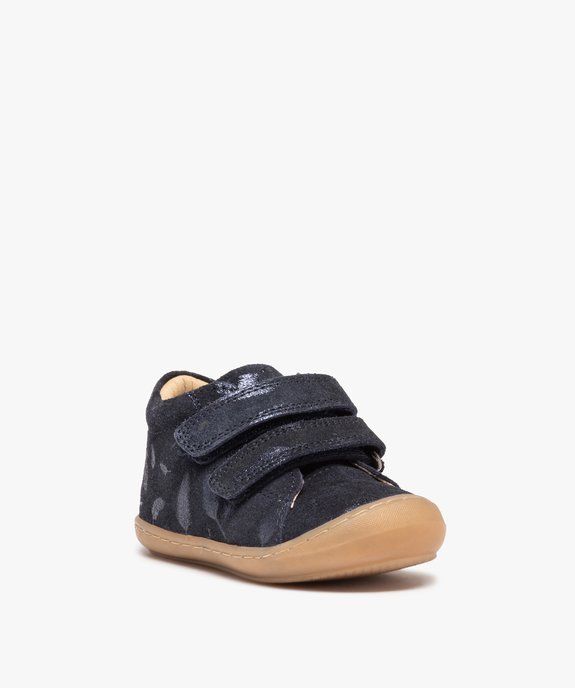 Chaussures bébé fille en cuir à scratch détails vernis – NA! vue2 - NA! - GEMO