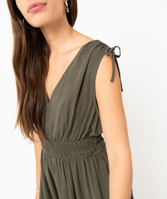 Robe longue sans manches à col V femme vue5 - GEMO(FEMME PAP) - GEMO