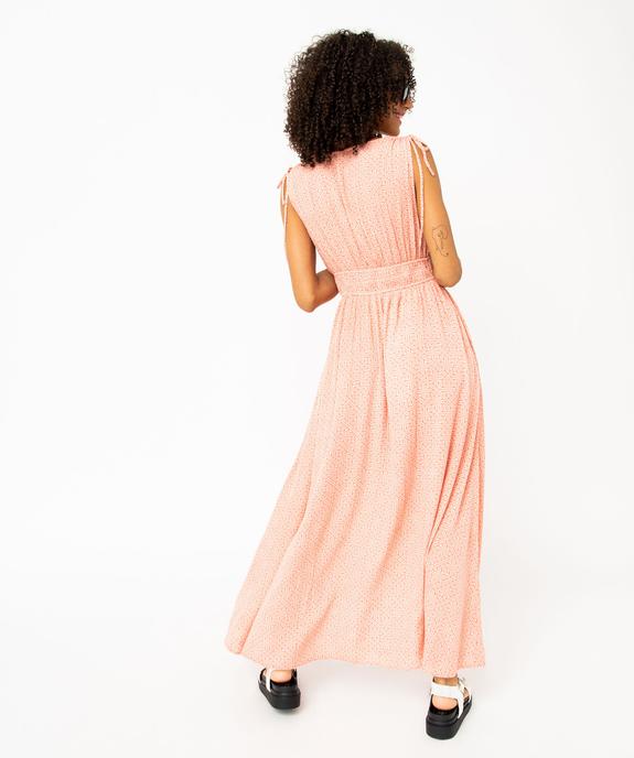 Robe empire longue sans manches imprimée femme vue3 - GEMO(FEMME PAP) - GEMO