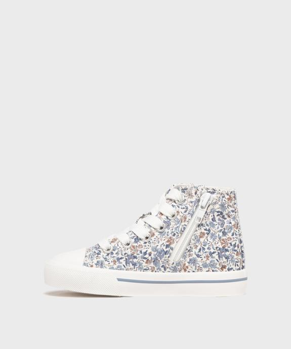 Tennis en toile montante fleurie fille vue3 - LOVELY WINGS - GEMO