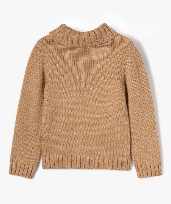 Pull à col roulé en grosse maille fille - LuluCastagnette vue4 - LULUCASTAGNETTE - GEMO
