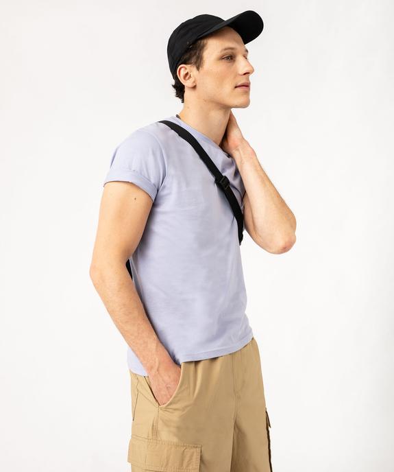 Tee-shirt à manches courtes et col rond homme vue2 - GEMO 4G HOMME - GEMO