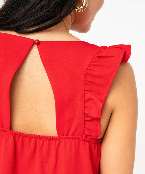 Robe sans manches à volants et dos ouvert femme vue5 - GEMO(FEMME PAP) - GEMO