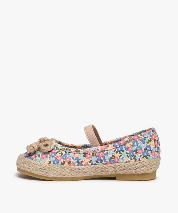 Ballerines fille en toile imprimée et bride élastique vue3 - GEMO (ENFANT) - GEMO
