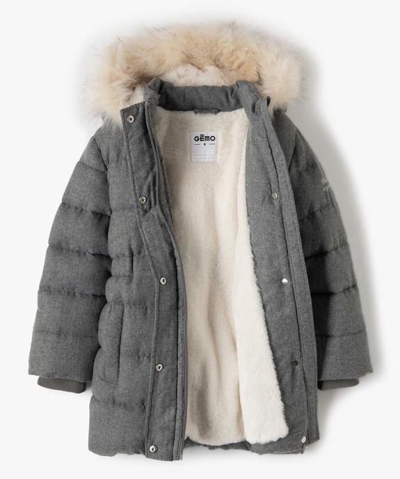 Parka fille avec doublure chaude et capuche fantaisie vue2 - GEMO (ENFANT) - GEMO