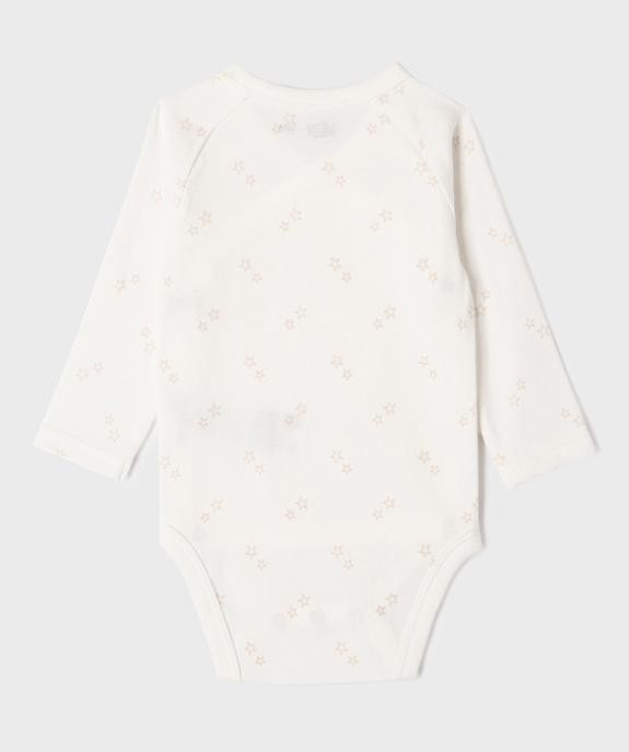Body manches longues et fermeture devant croisée bébé (lot de 3) vue11 - GEMO 4G BEBE - GEMO