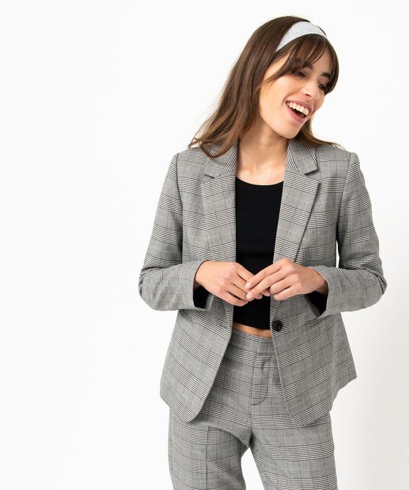 Veste de tailleur à motif Prince de Galles femme vue1 - GEMO(FEMME PAP) - GEMO