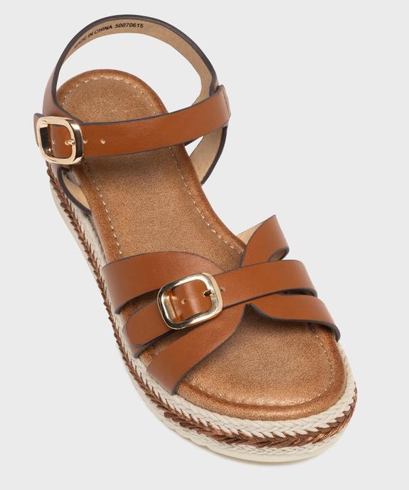 Sandales à brides sur semelle compensée femme - Valentina Baldano vue5 - VALENTINA BALDA - GEMO