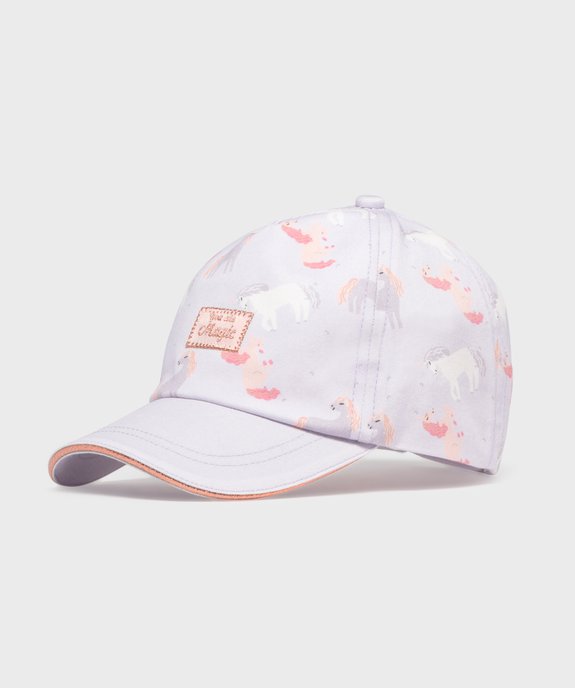 Casquette à motifs licornes fille vue1 - GEMO 4G FILLE - GEMO