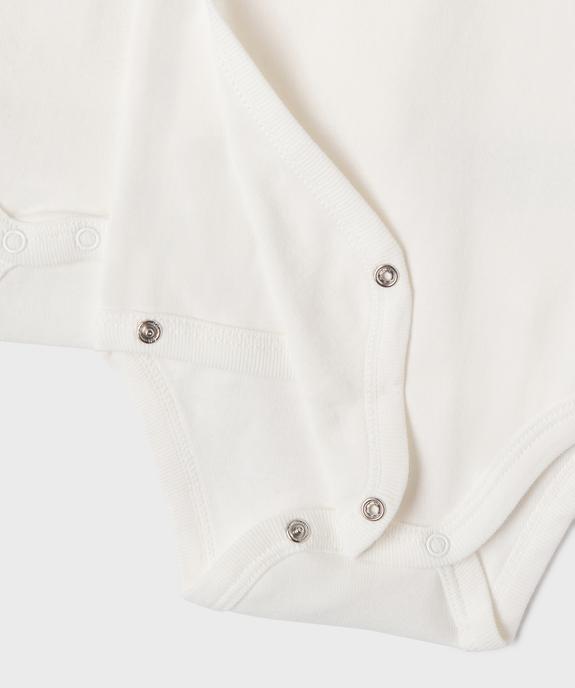 Body à manches courtes fermeture croisée unis bébé (lot de 3) vue2 - GEMO 4G BEBE - GEMO