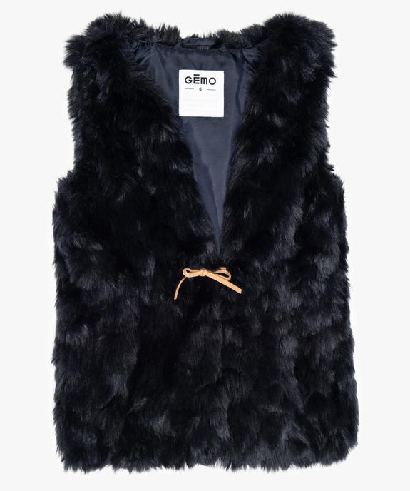 Gilet fille sans manches à poils longs vue1 - GEMO (ENFANT) - GEMO