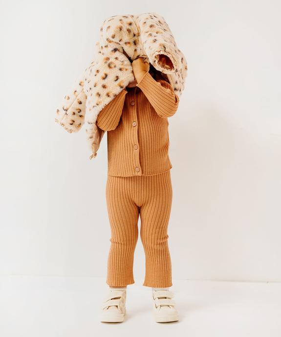 Pantalon en maille côtelée coupe flare bébé fille vue6 - GEMO(BEBE DEBT) - GEMO