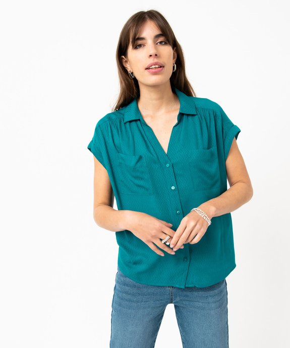 Chemise à manches courtes à reflets irisés femme vue5 - GEMO(FEMME PAP) - GEMO