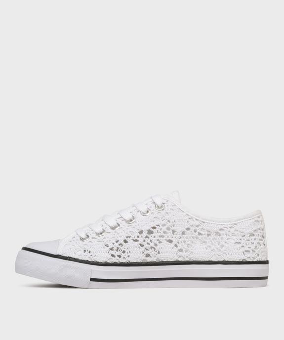 Tennis en toile ajourée façon macramé femme - Follow Me vue3 - FOLLOW ME - GEMO