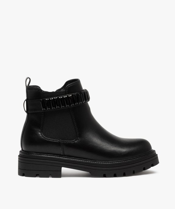 Boots fille chelsea à épaisse semelle crantée et bride fantaisie vue1 - GEMO (ENFANT) - GEMO