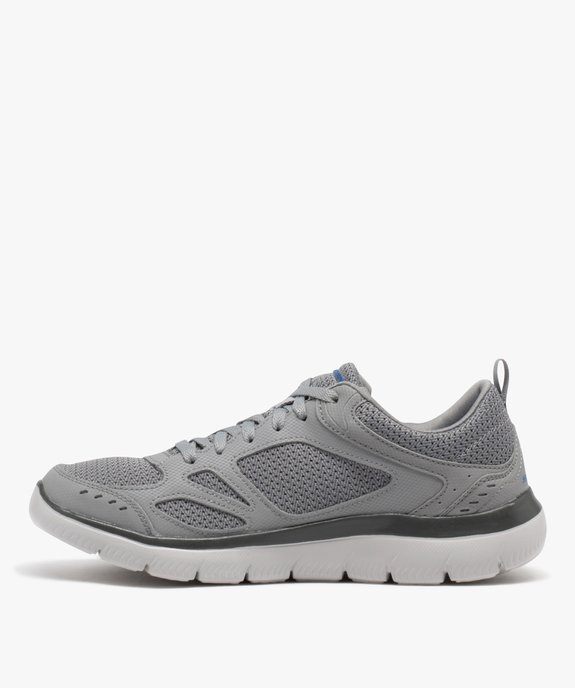 Baskets homme unies détails en mesh - Skechers vue3 - SKECHERS - GEMO