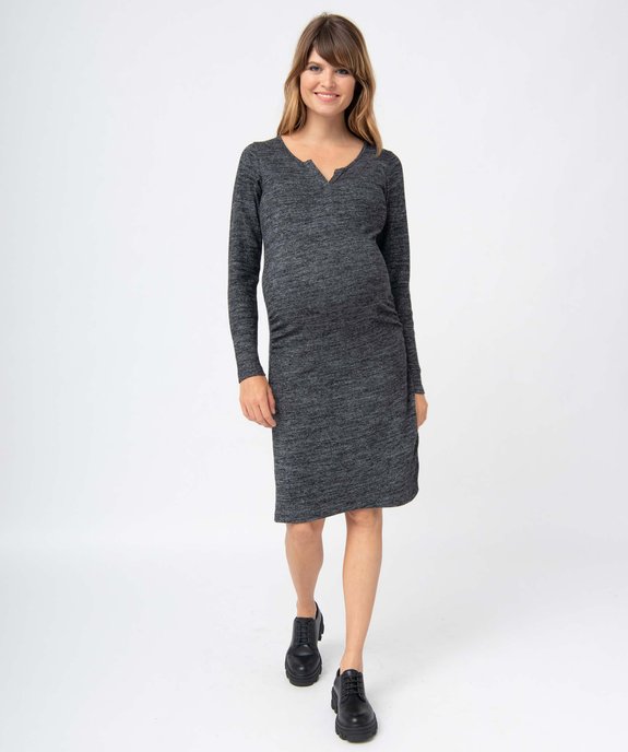 Robe de grossesse en maille souple et extensible vue1 - GEMO(FEMME PAP) - GEMO