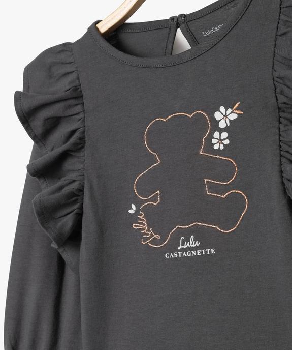 Tee-shirt manches longues à volants bébé fille - LuluCastagnette vue2 - LULUCASTAGNETTE - GEMO