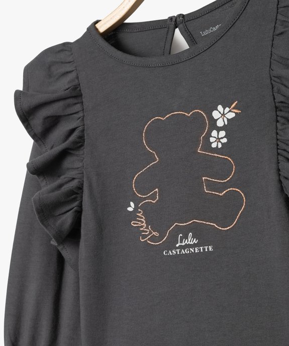 Tee-shirt manches longues à volants bébé fille - LuluCastagnette vue2 - LULUCASTAGNETTE - GEMO