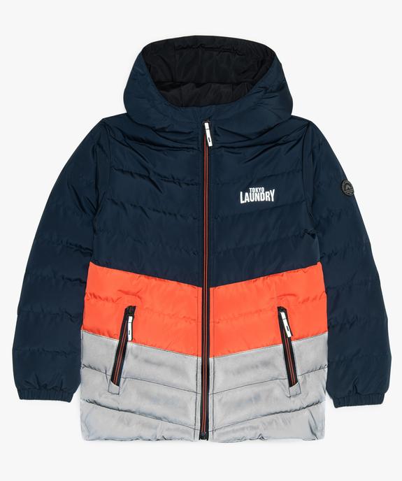 Blouson garçon matelassé tricolore à capuche - Tokyo Laundry vue1 - AUTRES MARQUES - GEMO